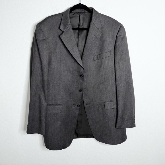 Burberry London Blazer Sport Coat Jacket Men’s 44 Long Wool Gray - Picture 1 of 7